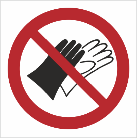 Obrazek Zakaz używania rękawic (9645K)