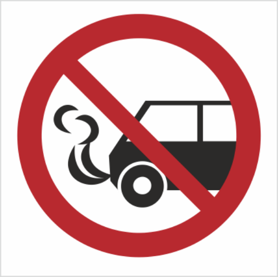 Obrazek Nie zostawiać włączonych silników spalinowych (8646K)