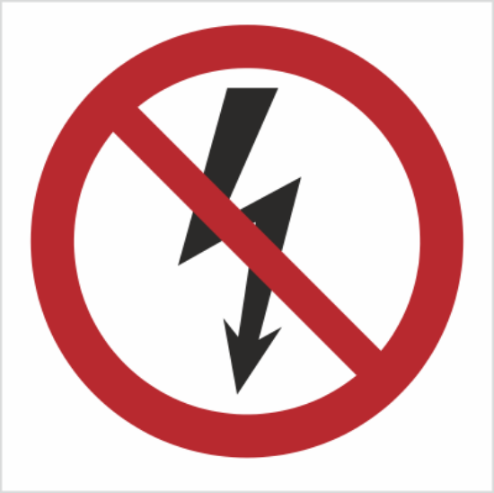 Obrazek Nie załączać urządzeń elektrycznych (8647K)