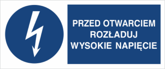 Obrazek Przed otwarciem rozładuj wysokie napięcie (4430XH-06)