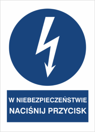Obrazek W niebezpieczeństwie naciśnij przycisk (4430I-12)