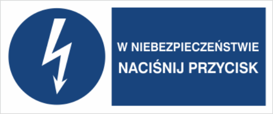 Obrazek W niebezpieczeństwie naciśnij przycisk (9430XJ-12)