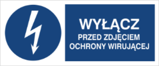 Obrazek Wyłącz przed zdjęciem osłony wirującej (9430XJ-16)