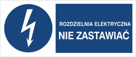 Obrazek Rozdzielnia elektryczna. Nie zastawiać (4430XJ-17)