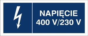 Obrazek dla kategorii Znak Napięcie 400 V/230 V (530-22)