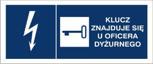 Obrazek dla kategorii Znak Klucz znajduje się u oficera dyżurnego (530-23)