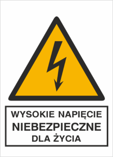 Obrazek Wysokie napięcie niebezpieczne dla życia (4330I-02)