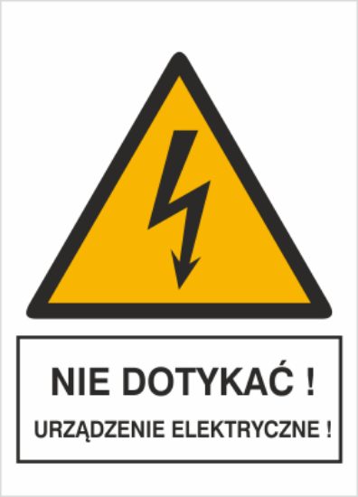 Obrazek Nie dotykać! Urządzenie elektryczne! (4330H-16)
