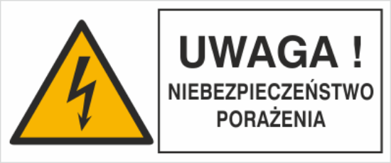Obrazek Uwaga! Niebezpieczeństwo porażenia (4330XH-21)
