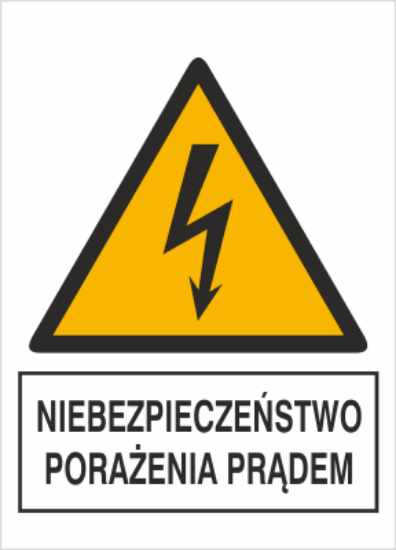 Obrazek Niebezpieczeństwo porażenia prądem (9330L-24)