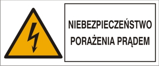 Obrazek Niebezpieczeństwo porażenia prądem (8330XH-24)
