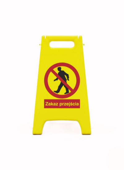 Obrazek Potykacz ze znakiem zakaz przejścia - 602
