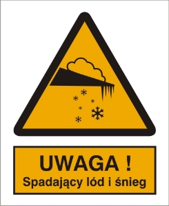 Obrazek dla kategorii Znak ostrzeżenie przed spadającym lodem i śniegiem (348)