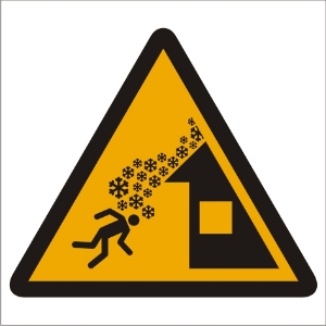 Obrazek dla kategorii Znak ostrzeżenie przed osuwającym się śniegiem z dachu (W40)