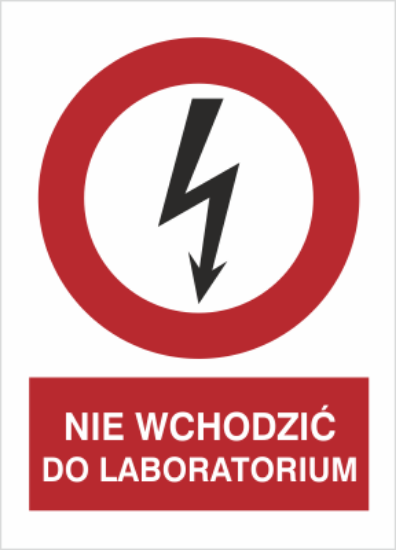 Obrazek Nie wchodzić do laboratorium (4630L-08)