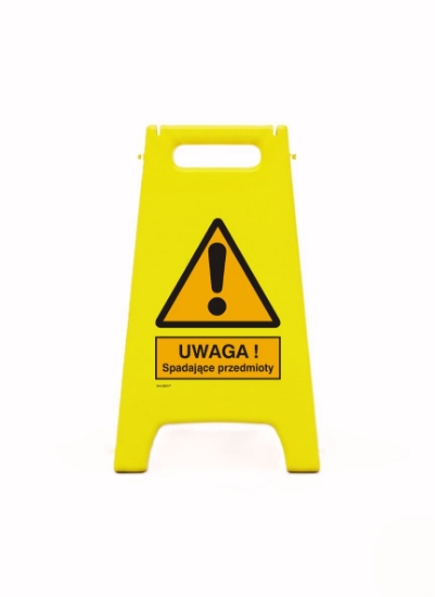 Obrazek Potykacz ze znakiem: uwaga! spadające przedmioty (301-12)