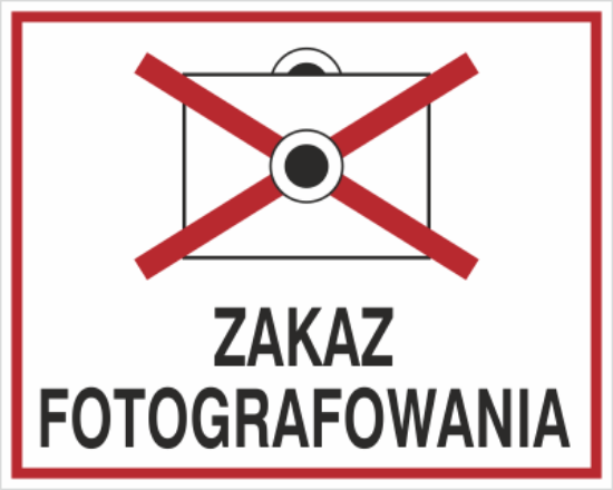 Obrazek Zakaz fotografowania