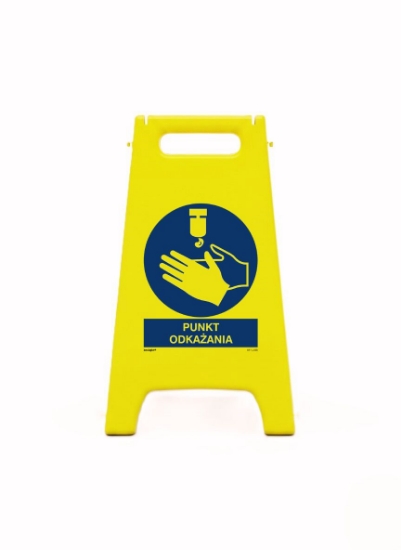 Obrazek Potykacz ze znakiem: punkt odkażania (411-03)