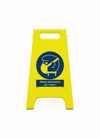 Obrazek Potykacz ze znakiem: nakaz zakrywania ust i nosa (423-02)