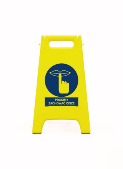 Obrazek Potykacz ze znakiem: prosimy zachować ciszę (435)