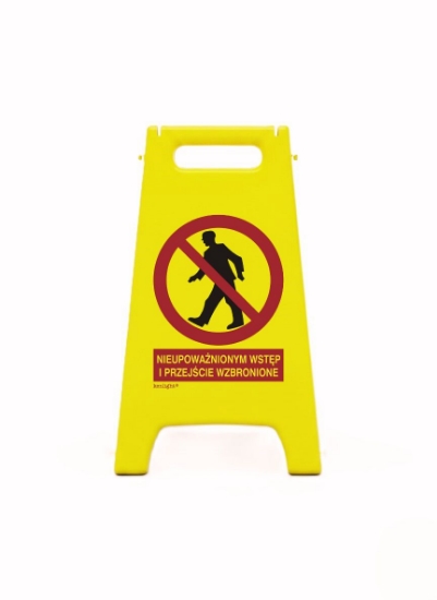 Obrazek Potykacz ze znakiem: nieupoważnionym wstęp i przejście wzbronione (602-02)