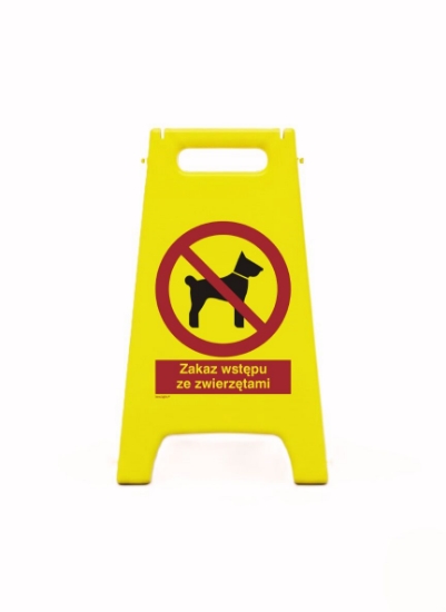 Obrazek Potykacz ze znakiem: zakaz wstępu ze zwierzętami (605)