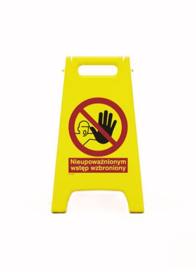 Obrazek Potykacz ze znakiem: nieupoważnionym wstęp wzbroniony (606)