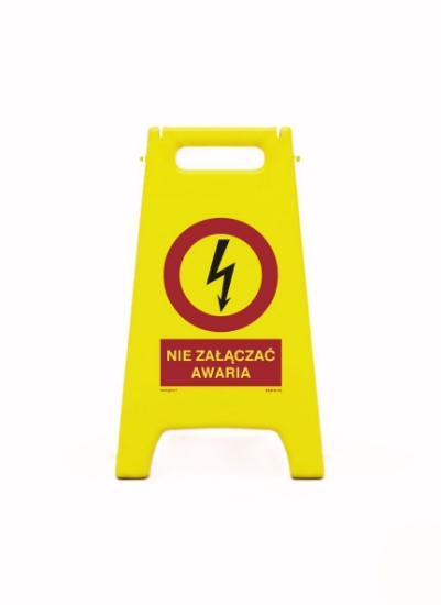 Obrazek Potykacz ze znakiem: nie załączać awaria (630-15)