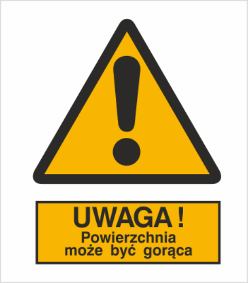 Obrazek Ostrzeżenie przed gorącą powierzchnią (8301M-01)