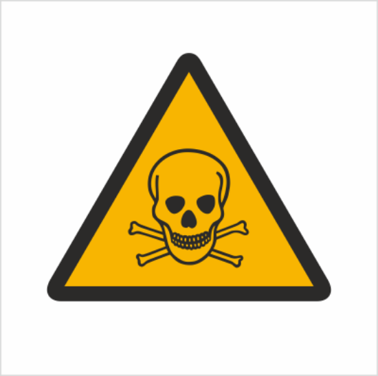 Obrazek Ostrzeżenie przed niebezpieczeństwem zatrucia substancjami toksycznymi (8302K)