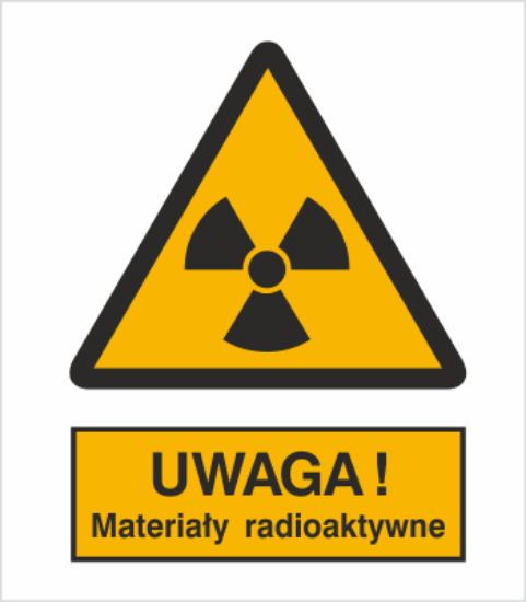Obrazek Ostrzeżenie przed materiałami radioaktywnymi (8304M)