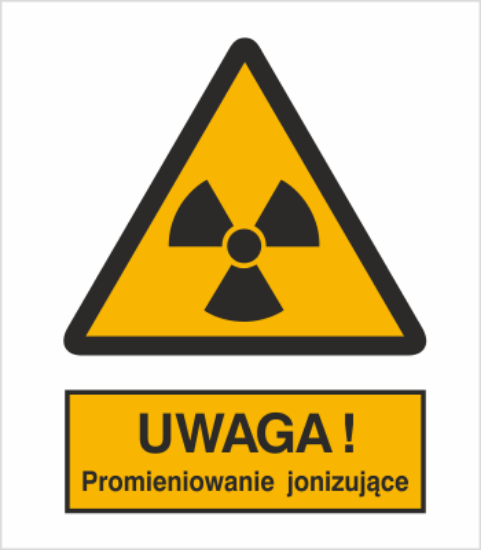 Obrazek Ostrzeżenie przed promieniowaniem jonizującym (8304I-02)