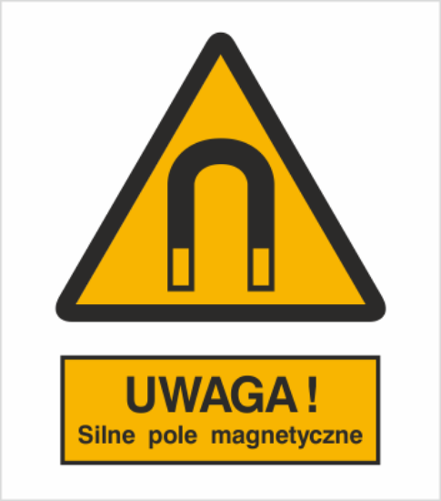 Obrazek Ostrzeżenie przed silnym polem magnetycznym (8315M)