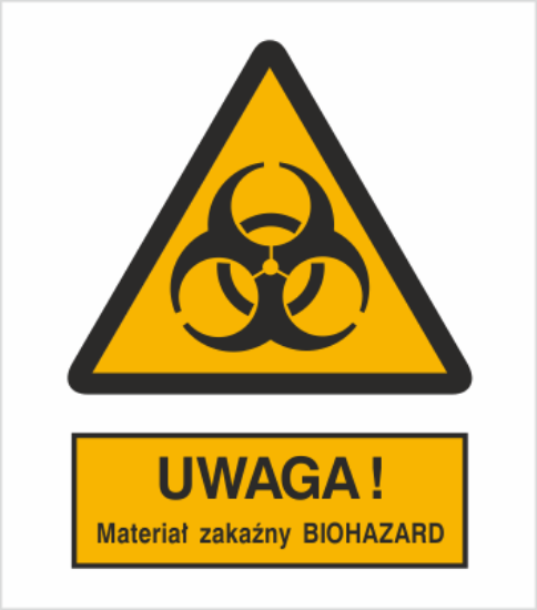 Obrazek Ostrzeżenie przed materiałem zakaźnym biohazard (8316M-01)