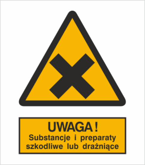 Obrazek Ostrzeżenie przed substancjami i preparatami szkodliwymi lub drażniącymi (9318I-02)