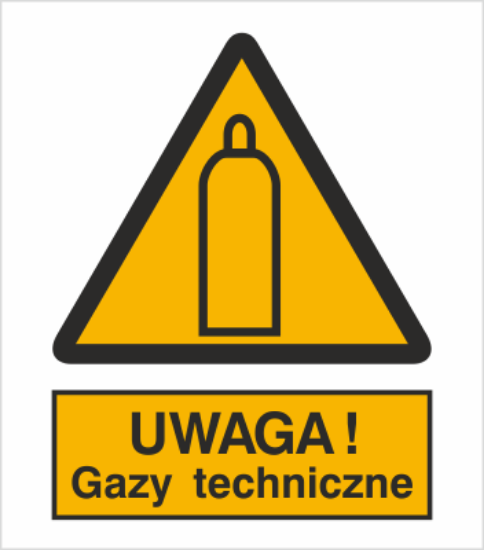 Obrazek Ostrzeżenie przed gazami technicznymi (8321M)