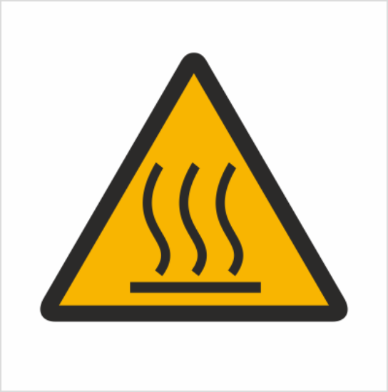 Obrazek Ostrzeżenie przed gorącą powierzchnią (9322K)