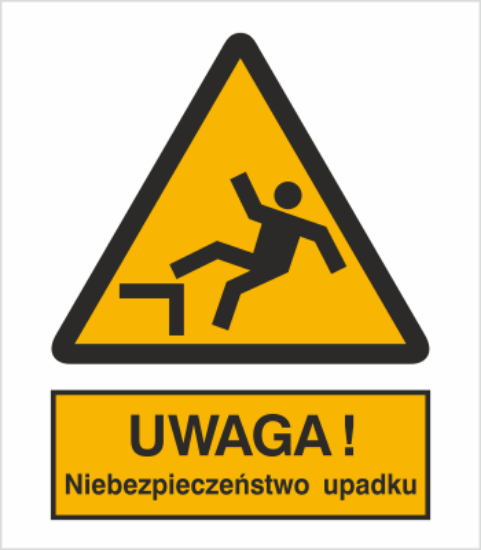 Obrazek Ostrzeżenie przed niebezpieczeństwem upadku (8326M-01)