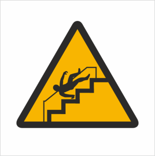 Obrazek Ostrzeżenie przed niebezpieczeństwem upadku na schodach (9341K)