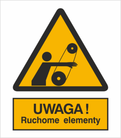 Obrazek Ostrzeżenie przed ruchomymi elementami (9346I)
