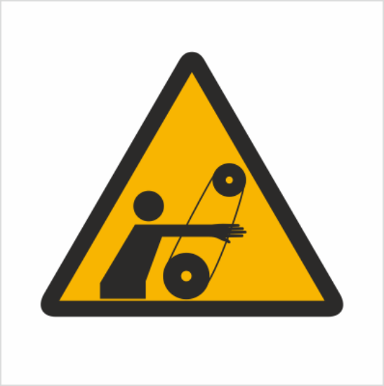Obrazek Ostrzeżenie przed ruchomymi elementami