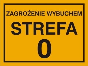 Obrazek dla kategorii Znak Zagrożenie wybuchem strefa 0 (828-16)