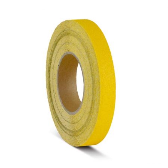 Obrazek Taśma antypoślizgowa podstawowa żółta rolka 25 mm x 18.3 m