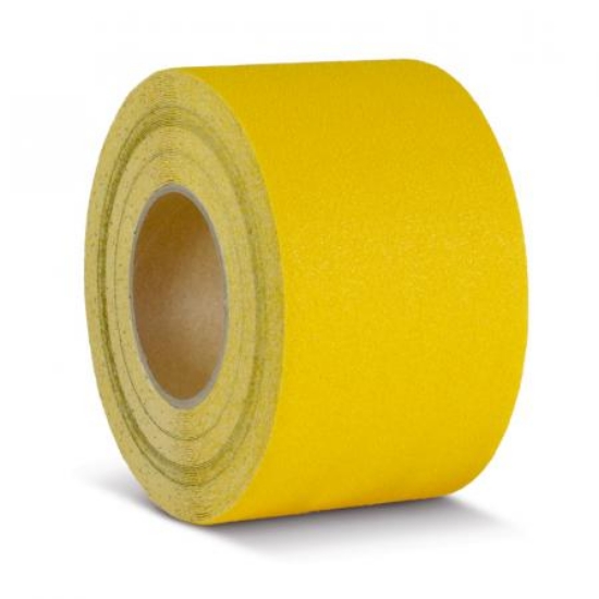 Obrazek Taśma antypoślizgowa podstawowa żółta rolka 100 mm x 18.3 m
