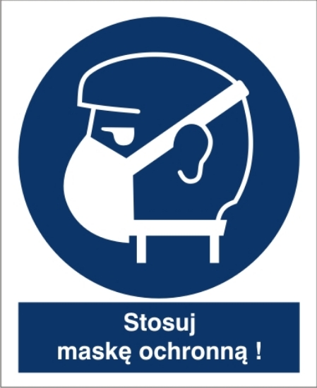 Obrazek Stosuj maskę ochronną (9423I-01)