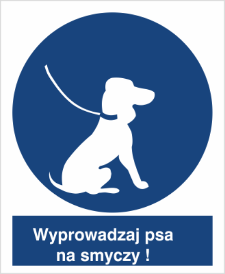 Obrazek Nakaz wyprowadzania psa na smyczy (8424M)
