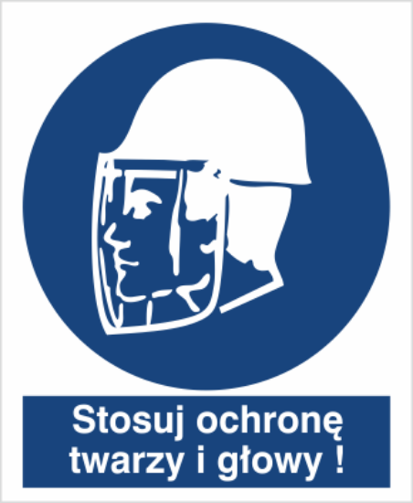 Obrazek Stosuj ochronę twarzy i głowy (8425XC)