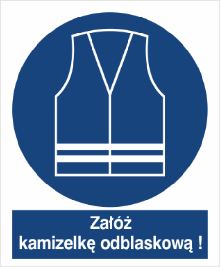 Obrazek Nakaz stosowania kamizelki odblaskowej (9431M)